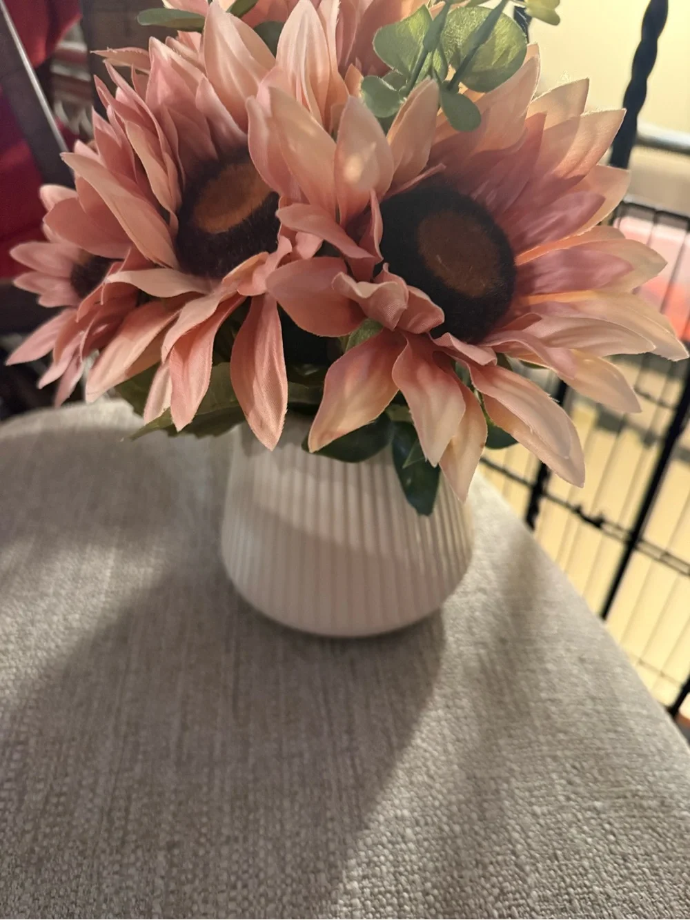 Unknown Brand Pink Sunflower Faux Floral Arrangement